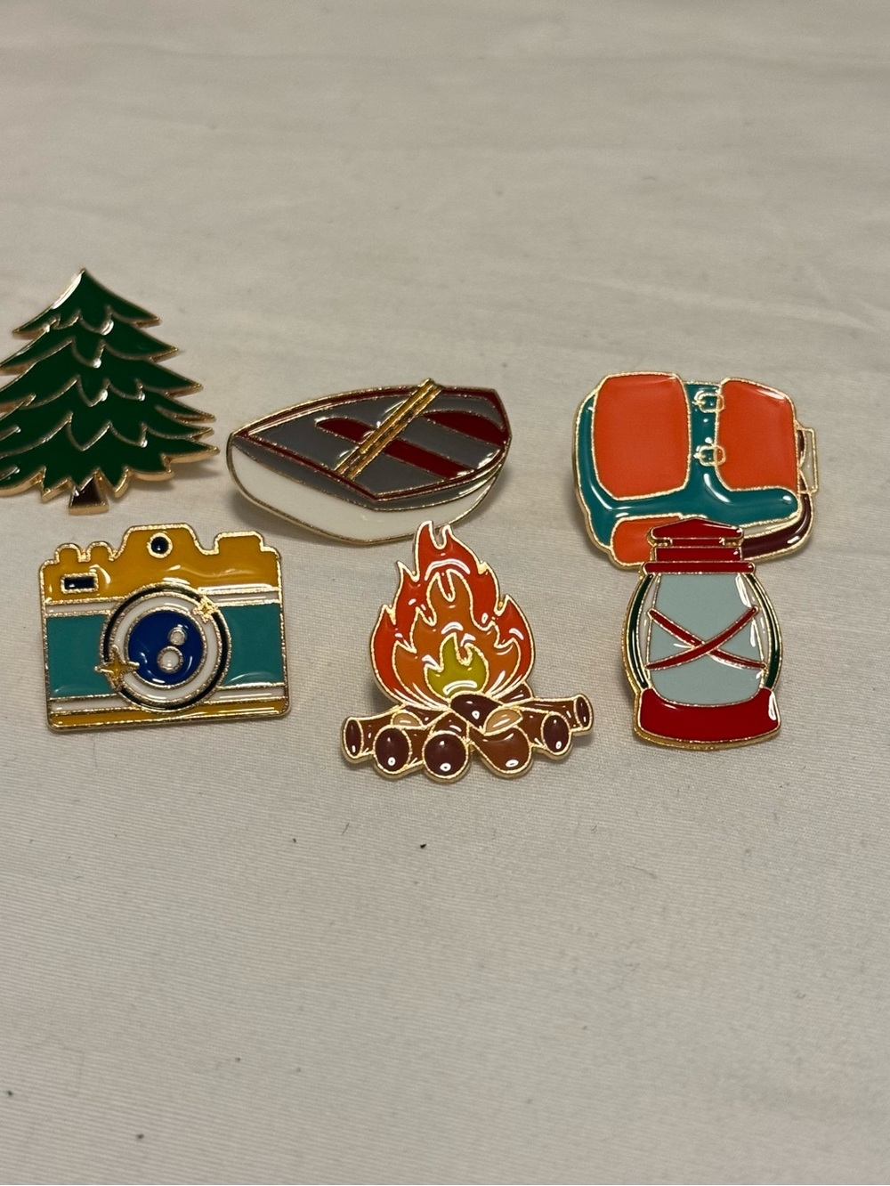 Metal Lapel/hat Pins Camping/ Hiking Lot Of 6